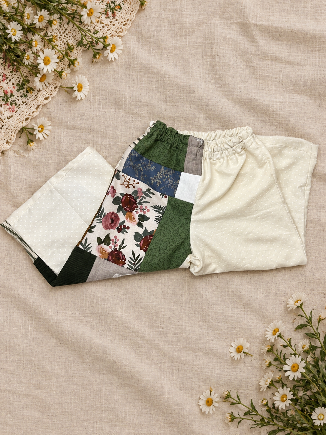 Patchwork Wide-Leg Pants | 4T
