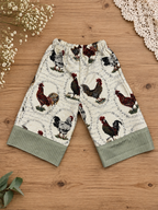 Rooster Wide-Leg Pants with Contrast Cuff | 12M
