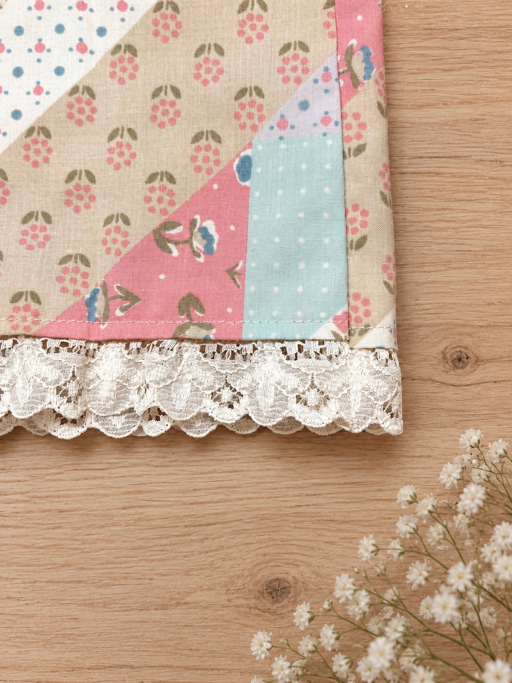 Patchwork Lace-Trim Wide-Leg Pants | 2T