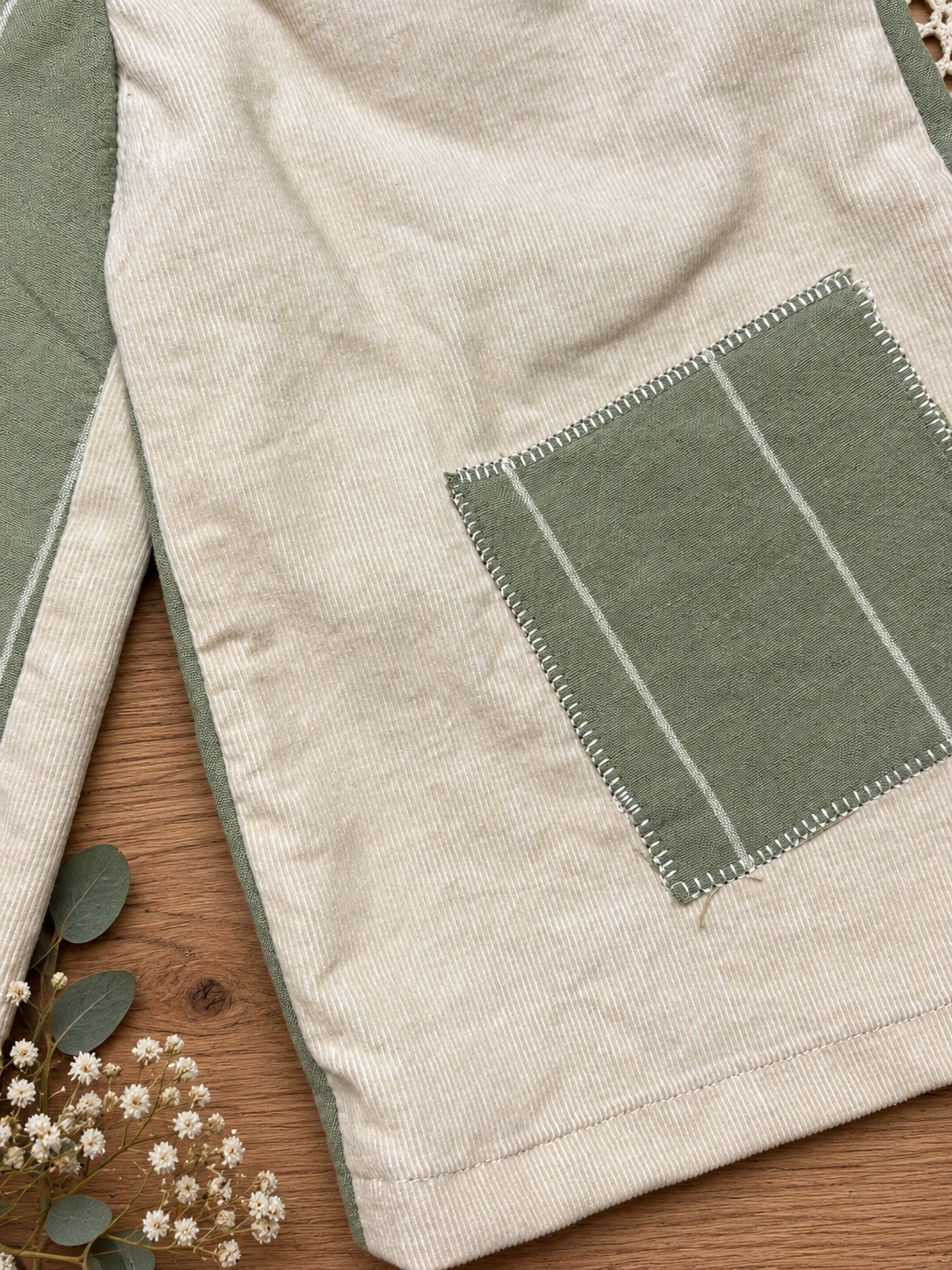 Sage Patchwork Wide-Leg Pants | 18M