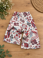 Vintage Floral Wide-Leg Pants | 3T